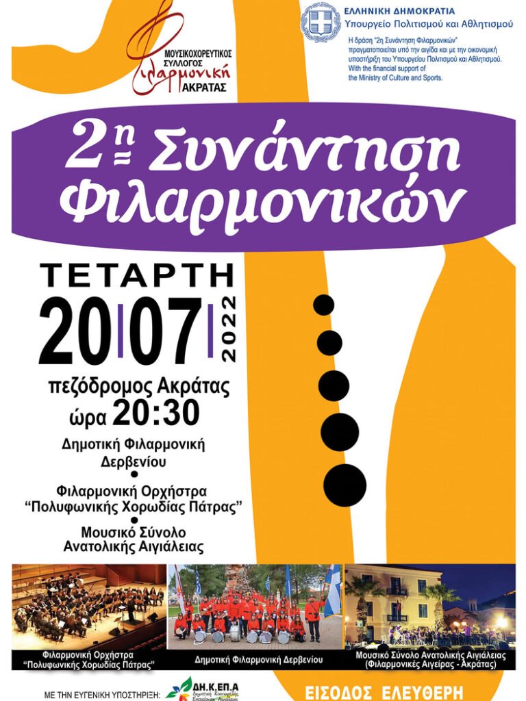 Σήμερα (Τετάρτη) η 2η Συνάντηση Φιλαρμονικών στον πεζόδρομο της Ακράτας