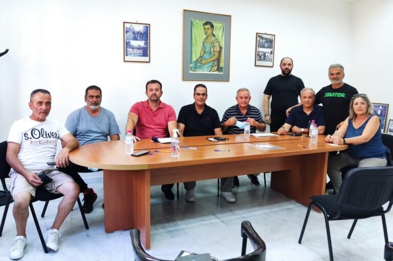 Επανεκλογή Παναγιώτη Γεωργόπουλου στην προεδρία του Εργατοϋπαλληλικού Κέντρου Αιγίου